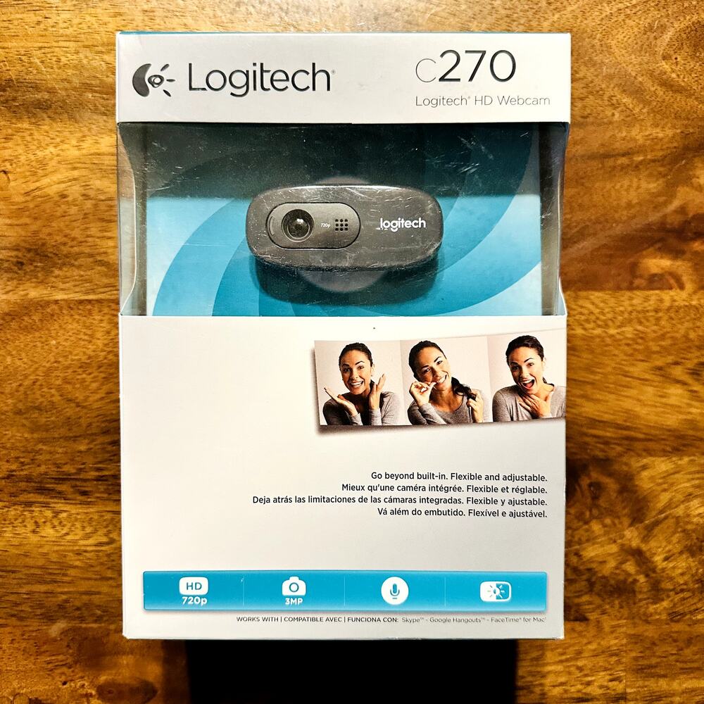 Logitech C270 HD Webcam HD720p Video Built In Mic Noise Reduction 3MP Pictures